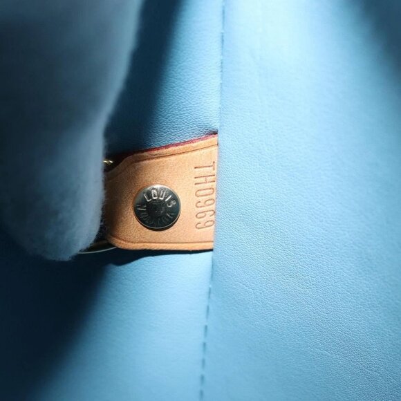 LOUIS VUITTON Monogram Vernis Houston Hand Bag Baby Blue M91005 LV Auth gh1056 - Picture 11 of 16